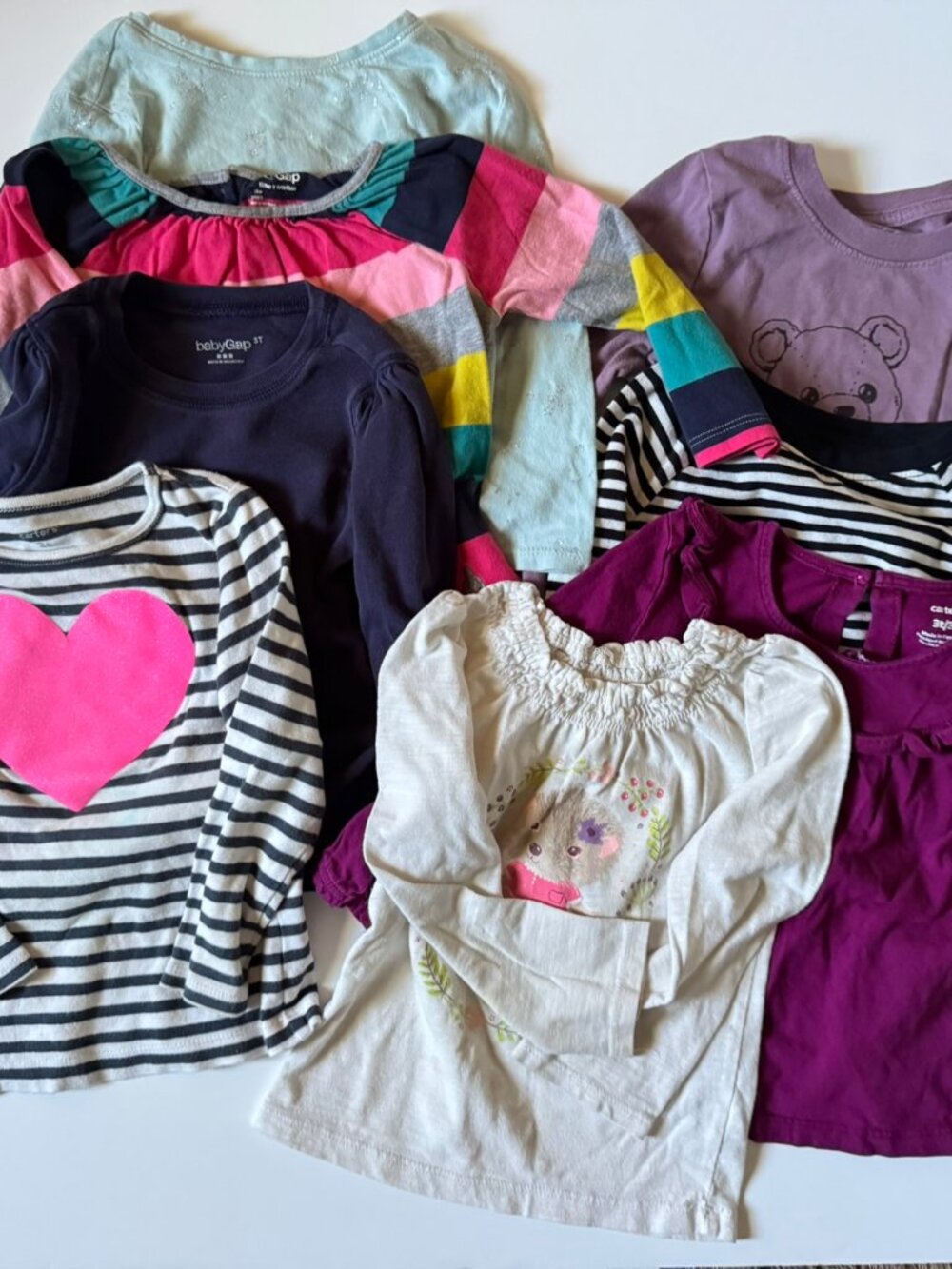 3T Girls Long Sleeve T-shirts Bundle